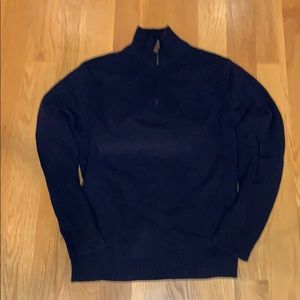J Crew 1/4 Zip Cotton / Cashmere Sweater